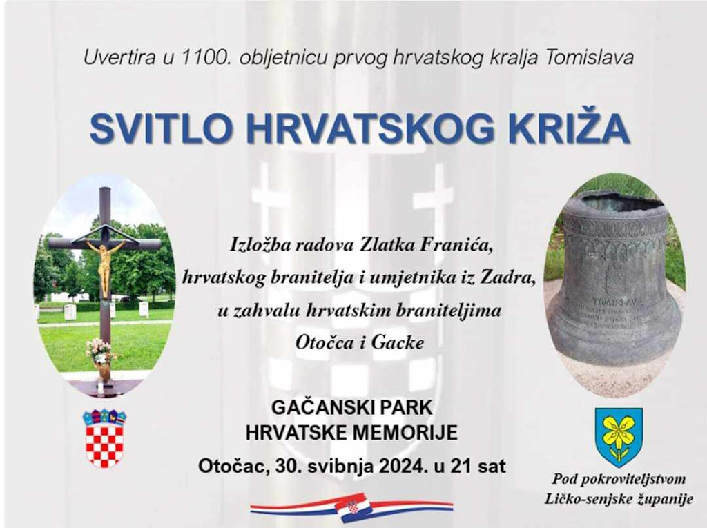 Izložba "Svitlo hrvatskog križa" povodom Dana državnosti u Otočcu donosi 32 djela Zlatka Franića, obilježavajući 1100. obljetnicu krunidbe kralja Tomislava | Karlobag.eu